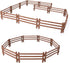 Volnau 20 Pcs Farm Corral Fence Toys | Panel Accessories Playset with Barn Animal Figures for Toddlers Kids Figurines
