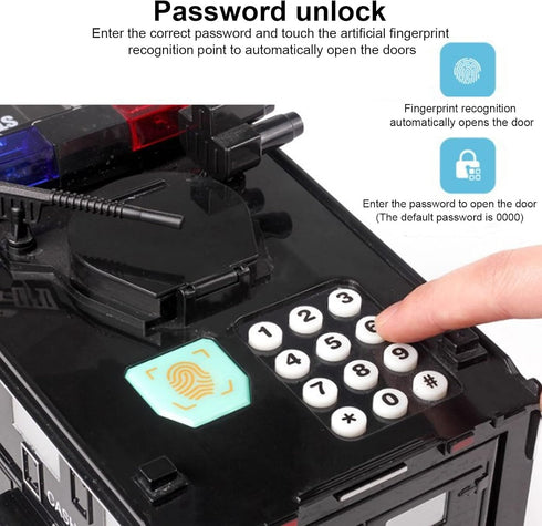 Armored Car Piggy Bank, Easy to Use Password Money Bank Toy, Cool Plastic Automatic for Birthday Festival Gift