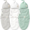 KeaBabies 3-Pack Organic Swaddles for Newborns Girls, Boys with Hats - Soft