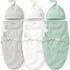 KeaBabies 3-Pack Organic Swaddles for Newborns Girls, Boys with Hats - Soft