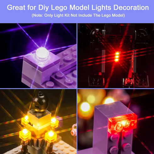 Upgraded LED Light Kit for Lego Minecraft The Ender Dragon & End Ship Building Set, Compatible with Lego 21264
