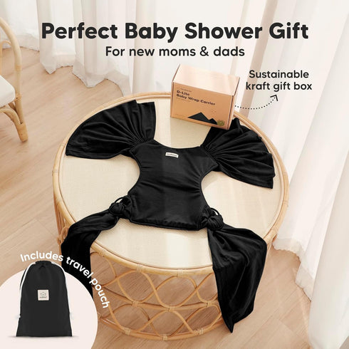 KeaBabies Baby Wrap Carrier Ring Sling - Easy to Wear, Adjustable D-Lite Baby Carrier Newborn to Toddler, Infant