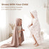 2-Pack 100% Blooms,32" 32") Konssy Muslin Hooded Baby Towels, Cotton, Ultra-Soft & Absorbent Baby Bath Towels with Hood