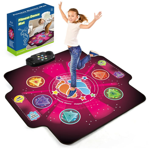 Zitranse Electronic Dance mat for kids,Upgraded Light-up 6-Button Dancing Pad,Wireless Bluetooth toys,Birthday Christmax