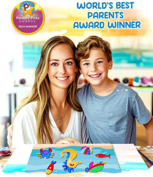 ZMLM Colorful Foil Fun Kids Toys - Ocean World & Animals Toy Set - Arts & Crafts Supplies for 4+ Boys and Girls Gifts