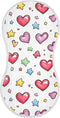 Hearts and Stars Muslin Baby Burp Cloths Set of 1, Super Soft