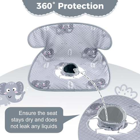 2PC) Piddle Pad - Car Seat Potty Training Protector- Waterproof Car Seat Liner with Anti-Slip Backing, Machine Washable