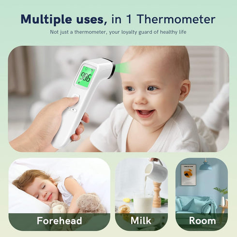No-Touch Thermometer for Adults and Kids - Fast Accurate Digital Thermometer with Fever Alarm & Silent Mode