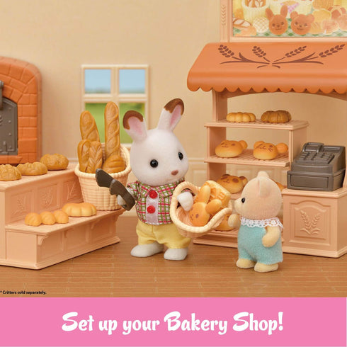 Set 53+ Calico Critters Bakery Shop Starter - Bake & Play with Pieces!