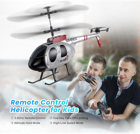 2 Speeds,2 SIMREX RC Helicopter,Remote Control Helicopter Toy for Kids & Beginners, Altitude Hold, Batteries, Gift