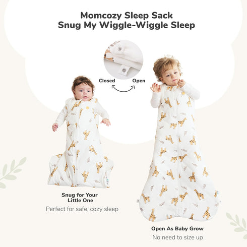 Momcozy 612 1.5 Sleep Sack for Baby Months, TOG Baby Wearable Blanket with Supportive Plush Filling, Two-Way Zipper