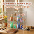ZIFMDYE 3D Eggs,3D (4PCS) Printed Easter Eggs with Bunny Inside,Easter Surprise Rabbit Printed Animals, Easter Basket