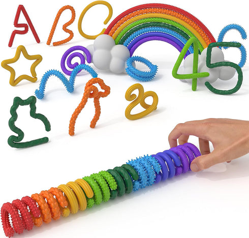FEWOVUZ Little Ouchies Pain Fidget,8Pcs Textured Silicone Sensory Sticks Fidget Toys for Kids