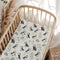 Wicbfdfv Watercolor Puffins Boho Leaves Fitted Crib Sheet for Baby Girls Boys 28"x52"