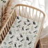 Wicbfdfv Watercolor Puffins Boho Leaves Fitted Crib Sheet for Baby Girls Boys 28"x52"