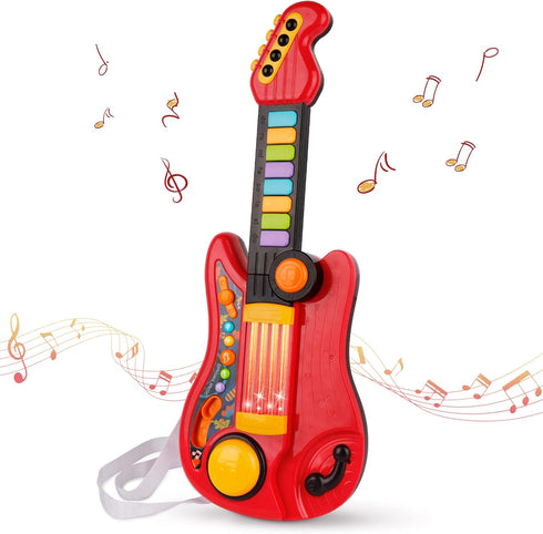 Kids Guitar 2 in 1 Musical Instruments for Kid - Fun Piano