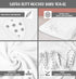 ELSVIN Set 2 30 30 Inch 400 of Hooded Baby Towels White and Grey Luxurious, Large and Super Absorbent x Soft