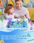 sikmcle Ocean Sensory Bin Blue Moldable Sensory Sand Kit Sandbox with Lid Colorful Plastic Sea Shell Conch Starfish