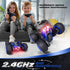 2.4GHz 4WD 360 6-8, 8-12 Tecnock Remote Control Car, RC Cars with USB-C Easy Charging, Double Sided Rotates and Flips