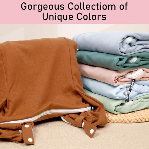 Organic Replacement Cover with Waterproof Pad | Premium Quality Spare Cover Certified Organic Cotton | Protects Against