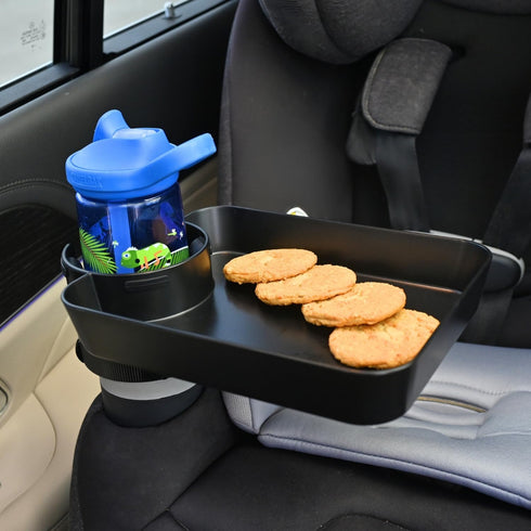 DCG Center Car Seat Tray for Kids, Adjustable Base Seat Tray, Car Seat Snack Tray, Car Seat Cup Holder Tray, Seat Tray