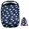 Baby Car Seat Covers for Boys Girls - Versatile Stretchy Canopy Set with Twinkle Stars Printing