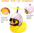 wonuu Car Duck, Rubber Duck Car Decorations, Dashboard 2-Pack Small Duck Ornaments with Propellers and Glasses