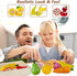 HERSITY Wooden Play Food Set - Cutting Fruits & Veggies Toys for Toddlers 1-3 - Montessori Educational Toys