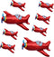 LYST 8PCS Red Airplane Helicopter Plane Foil Balloon Aviator Adventure Themed For Baby