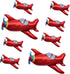LYST 8PCS Red Airplane Helicopter Plane Foil Balloon Aviator Adventure Themed For Baby
