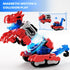 6-in-1 3 4 5 6 7 8, Magnetic Dinosaur Transforming Robot Toys, Dino Construction Trucks for Kids, Magnetic Car Toys
