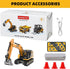 DAOGU Excavator,1:64 Programming 3 4 5 6 7 8-12 Remote Control mini RC Alloy Construction Vehicle Toys, STEM Tools