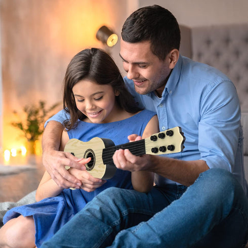 17 Inch Kids Toy Guitar, 6 String Baby Kids Cute Guitar for Rhyme Developmental Musical Instrument Educational Toy