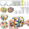 Sunnychicc 2 Set Glass Mosaic Candle Holder Kit Include Tea Light Holder, Glass
