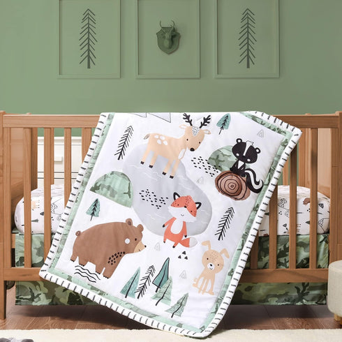 3 Set Set The Peanutshell Piece Baby Crib Bedding for Boys - Newborn, Infant & Toddler Nursery Bed Decor with Fitted