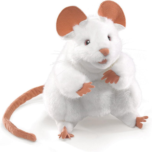 Folkmanis White Mouse Hand Puppet