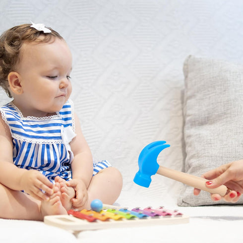 Fowecelt Wooden Hammer Toys - Simulation Hammers, Maintenance Tools, Educational Toys for Kids, Birthday Party Games