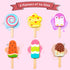 Wooden Ice Cream Toy for Kids, Pretend Play Food Toys Ice Cream Shop Playset for Ages 3-6