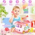 AmiDear 1-2 10-in-1 6-12-18 1-2, Baby Gift for Year Old Girl, Montessori Toys Bus for Baby Months+, Educational Musical