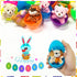 12 Pack JIALWEN Filled Easter Eggs with Plush Animal, Easter Basket Stuffers Plastic Easter Eggs Prefilled Surprise