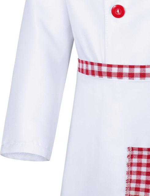 KAIPUTE 3-12 Kids Chef Costume for Boys Girls Kitchen Cooking Party Cosplay Years