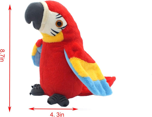 Vincilee Talking Parrot Toy – Funny Learning Helper, Multifunctional Electric Plush, Repeats What You Say