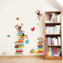 decalmile Monkey Wall Decals, Animals Reading Books Stickers for Baby Nursery Kids Bedroom Classroom Wall Decor