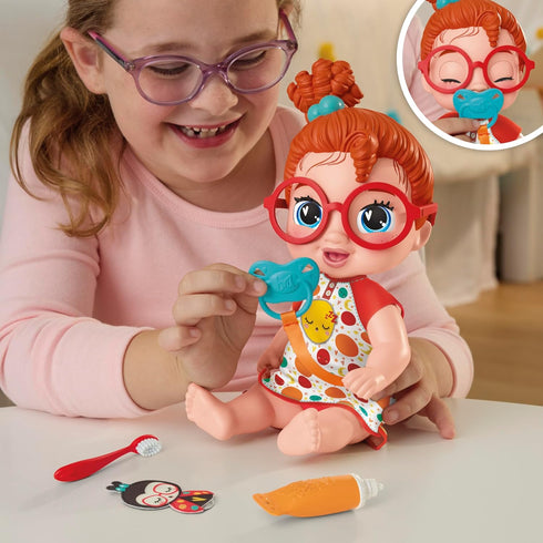 Baby Alive Lil Dreamer Dottie Doodle Sleepy Baby Doll Set, Red Hair, Fun Sleepover Theme for Kids 3+
