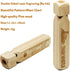 Wooden Train Whistle (2 Pack), 4 Tone Educational Toy Gift with Blast Chart for Kids