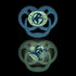 Symmetrical Bulb, 6-18m, 2 Pack Dr. Brown's Advantage Glow-in-The-Dark Baby Pacifier, Fully Soother with Soft Silicone