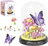 Flower Bouquet Building Set, 582 PCS Mini Building Block Kit with Dust Cover, Butterfly Wildflower for Adults, Girls &