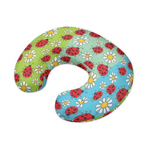 Forchrinse Rainbow Ladybug Daisy Nursing Pillow Cover Breastfeeding Pillow Cover Fit for Most Nursing Pillows,Cute