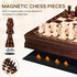 Set 12'' Set 2 1 2 Sets Peradix Wooden Chess for Kids Magnetic Checkers Chess Board Game in with Drawer, Unique Chess