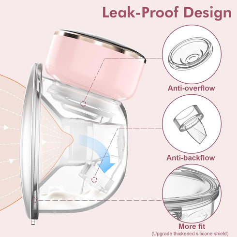 3 9 24 mm 2 NaNaLazy Wearable Breast Pump Hands Free of Longer Battery Life & LED Display, Portable Electric Breast